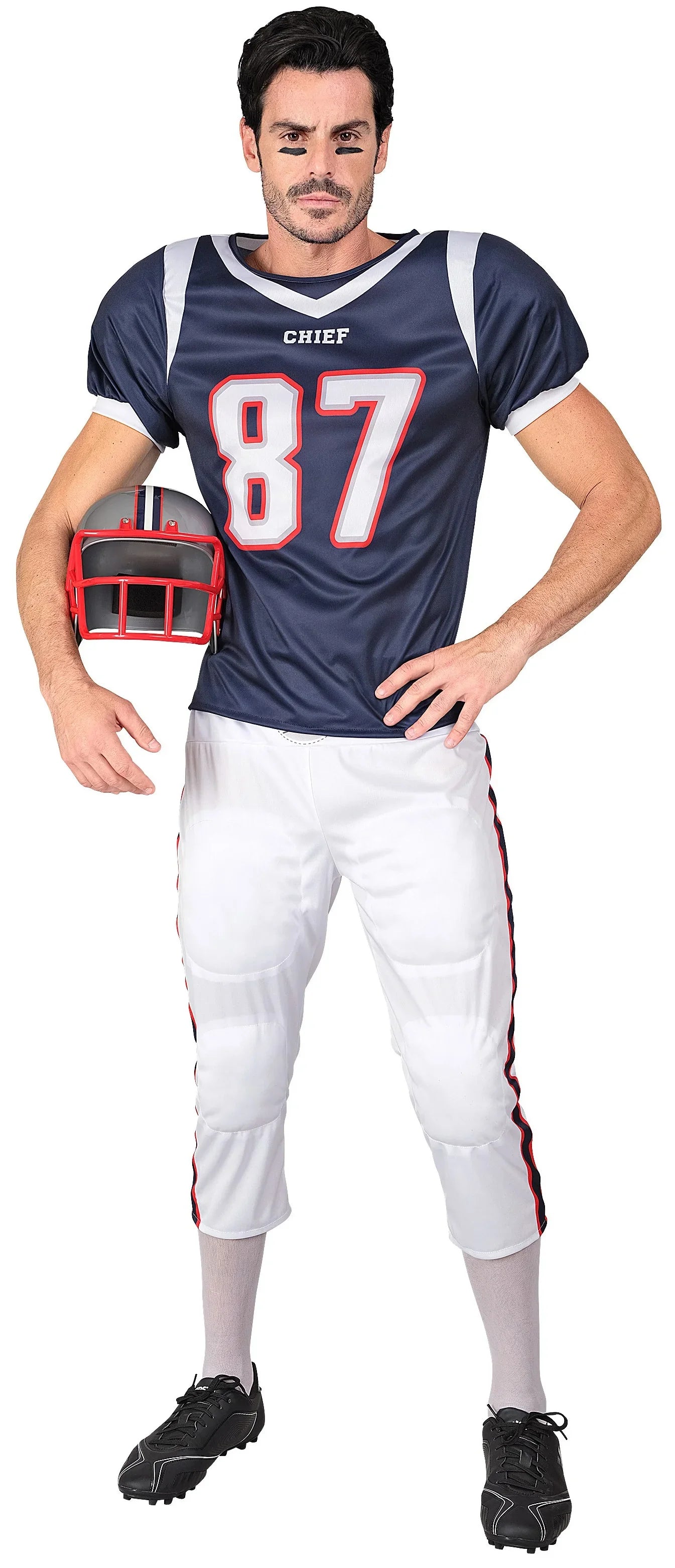 Disfraz de Quaterback de Fútbol Americano Azul para Hombre Jugadores de Rugby Widmann